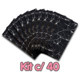 40 Placas Adesiva Parede Piso Painel Mármore Preto Vinílico Premium Autocolante 3d Lavavel 30x60cm
