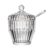 Açucareiro de Cristal com Fio de Ouro Imperatriz 8cm x 8cm x 11cm – Wolff
