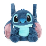 Mini Mochila de Costas 2 em 1 Bolsa Pelúcia Stitch Disney