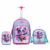 Kit Escolar Mochila Panda Infantil Carrinho + Lancheira + Estojo Menina