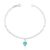 Pulseira Feminina de Prata 925 Coração Pendente