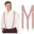 suspensório ajustável adulto feminino e masculino bege