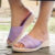 Tamanco Feminino Anabela Lilás Comfortflex 2488421-4