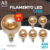 Kit 6 Lâmpada Filamento LED G125 4W E27 LUZ QUENTE Âmbar Retrô Vintage 110V~220V | Bivolt