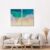2 Quadros Decorativos Paisagem Vista Aerea Praia com Belas Ondas Com Moldura Quarto Sala Escritorio