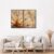 2 Quadros Decorativos Paisagem Dente de Leão Brilho Dourado com Moldura Quarto Sala Escritorio