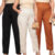 Calça Linho Feminina Plus Size Cintura Alta Social 46 Ao 52