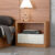 Mesa de Cabeceira em Mdf 67 cm com 1 Gaveta TW140 Freijó/Off White Dalla Costa