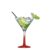 Taça de Vidro Haste Vermelha Martini para Drink 225ml – Ruvolo