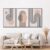 3 Quadros Decorativos Geometricos Elegância Curvilínea com Moldura Sala Quarto Escritorio