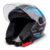 Capacete Moto Aberto X Open Forro Removível Preto Azul Tamanho 58 Viseira Transparente INMETRO – FW3