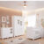 Quarto de Bebê Completo Guarda Roupa 4 Portas Berço Americano Cômoda Uli 4 Gavetas Faura