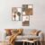 Kit Quadro Decorativo Geometrico Cores do Imaginário: Uma Viagem pela Abstração 3 Peças