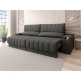 Sofá com Porta Copos Carregador USB Ret Rec Murano 2,00m Velosuede – NETSOFAS