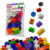 Kit 50 Pacotes Bloco De Montar Encaixar com Rodinha Brinquedo Educativo 24 Peças Oferta Lembracinha