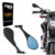 Retrovisor Gvs Giro 360 Bmw Gs650 F800 Lente Convexa Azul Rosca Para Honda