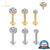 LOMISS Piercing Tragus Labret Titânio Ponto De Luz Grau de Implante Helix Conch Boca Orelha