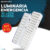 Kit 12 Luminárias Emergência Lâmpada 30 ou 60 Leds Recarregável Bivolt Luz Branca 6,500K