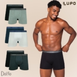 Kit De 2 Cuecas Originais Lupo Boxer Box Básica Em Algodão Cotton Com Elastano