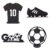 Display Futebol Infantil Aniversário Kit com 4 Unidades MDF Vazado
