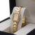 Relógio Feminino Pequeno Dourado Champion Retangular Com Pedras Luxo Fundo Amarelo Original CF25465G