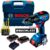 Parafusadeira Furadeira Impacto 18V Brushless 2 Baterias GSB 18V-50 BOSCH + Kit Brocas