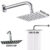 Chuveiro Ducha Quadrada Inox 304 Cromado 15 X 15cm 20 X 20cm ou 30 x 30cm com Braço Tubo INOX 30 cm
