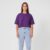 Cropped Feminino Basic Streetwear Roxo