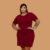 Vestido curto tubinho Plus size Curve Curvy básico liso moda blogueira vinho bordo lindo Promoção
