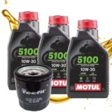 Troca de Óleo Cb 500 / Cbr 500 / Cb 600f Hornet / Cb 650f Motul 5100 10w30 + Filtro