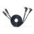 Cabo RCA Blindado 2+2 1,5m KX3 Som Automotivo Profissional