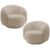 Kit 02 Poltronas Giratória Orgânica Para Sala Living Elodie M05 Bouclê Creme – Lyam Decor