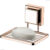Saboneteira Porta Sabonete Ventosa Sem Furo Banheiro Lavabo Box Rosa Gold Future