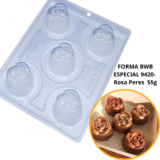 1~4 Forma bwb com silicone (3 partes) cod 9420 – Rosa Peres  55g (CHOCO)