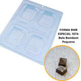 1~4 Forma BWB Com Silicone (3 partes) P Choc Cód. 1074 – Bolo Bombom Pequeno. (CHOCO)