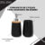 Conjunto de 2 Peças para Banheiro em Bambu, Preto | Perfeito para Organizar e Decorar seu Banheiro