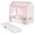Cama Montessoriana Infantil Colina MDF com Colchão e Voal Rosa para Quarto de Menina