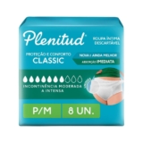 Roupa Íntima Descartável Plenitud Classic Incontinência Intensa P/M Com 8 Un