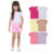 Kit 8 Blusas Manga Curta Infantil Menina Básica Lisa ou 6 Blusas Básicas