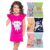 Kit 4 Vestido Bebê Menina Verão Estampados 100% Algodão com Mangas Franzidas ou 2 Vestidos Sortidos Infantil Menina