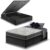 Cama Box com Baú Casal Preta + Colchão San Francisco Ortopédico Espuma D33 138x188x59cm