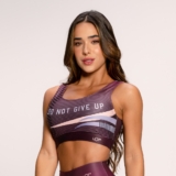 Top Fitness Suplex Estampado Básico Roxo Do Not Give Up Lot Fitness