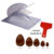 KIT 5 FORMAS OVO DE PÁSCOA 50/100/150/250/350g C/ SILICONE BWB ESPECIAL (3 PARTES)+ ESPATULA OFF