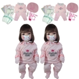 2 Bebes Reborn Gemeas Meninas Bolsa Acessórios – 48cm!