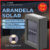 Luminária Arandela Solar IP65 Led 2 Focos de Luz Jardim e Parede Slim c/suporte