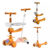 Patinete Infantil 3×1 Com Cestinho Empurrador Guidão 3 Rodas