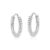 Brinco argola click cravejada 12mm – Prata 925