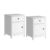 Mesa de Cabeceira Ditália Conjunto com 2 un. DM-114 Branco
