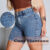 Short Meia Coxa Com Elastano Bermuda Cintura Alta Pinça  Modela Bumbum
