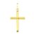 Pingente de ouro 18k cruz lisa facetada